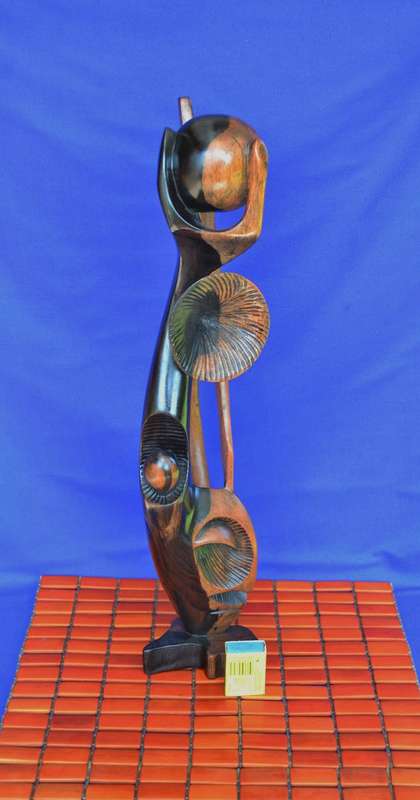 Ethnic Abstract Wooden Sculpture