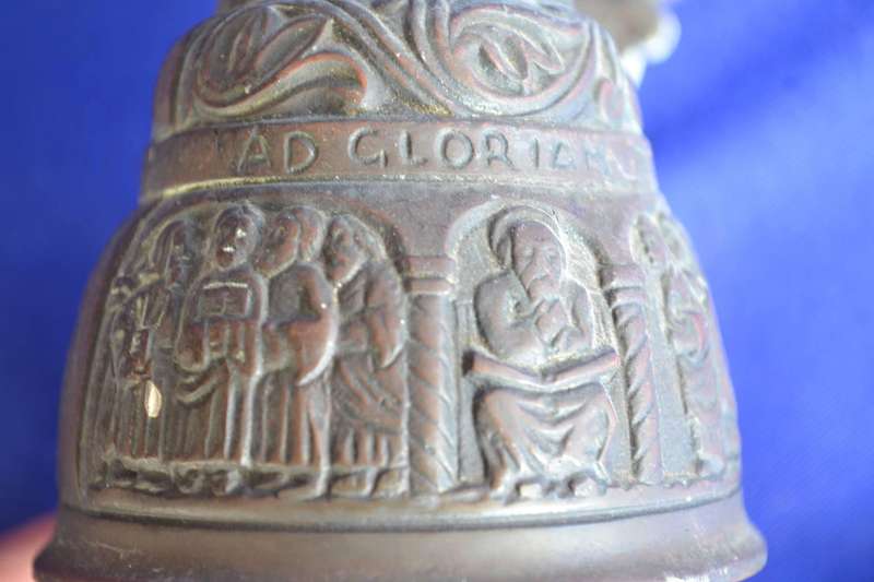 Antique Brass Monastery Door Bell - Wall Hanging with Pull Chain