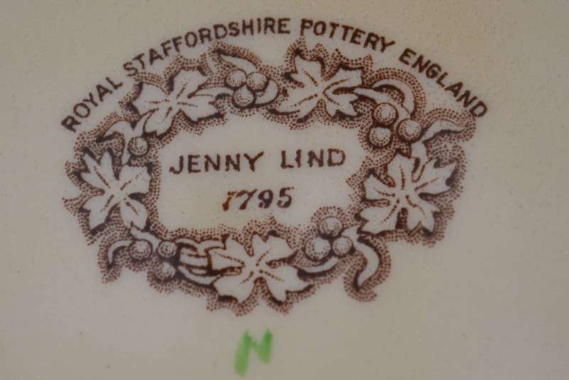Antique Royal Staffordshire Pottery - Jenny Lind Tea for Two set - 9 Pieces