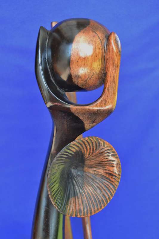 Ethnic Abstract Wooden Sculpture