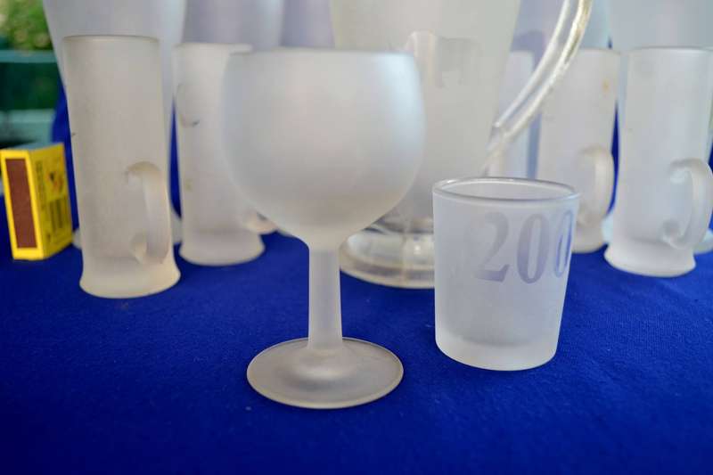 Assorted Vintage Frosted Glassware - 17 Pieces