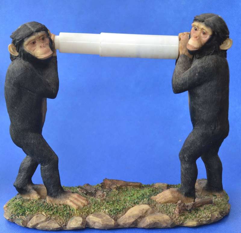 Vintage Quirky Chimpanzee Toilet Roll Holder and Picture Frame