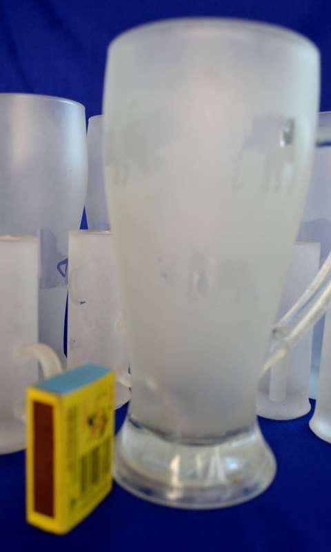 Assorted Vintage Frosted Glassware - 17 Pieces