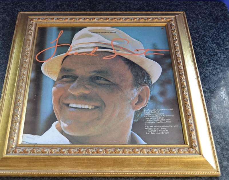 Frank Sinatra Vintage Vinyl Record Covers - Framed
