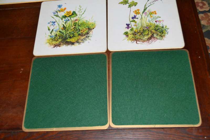 Vintage Boxed Set of 8 Sheraton Table / Place Mats Country Flowers
