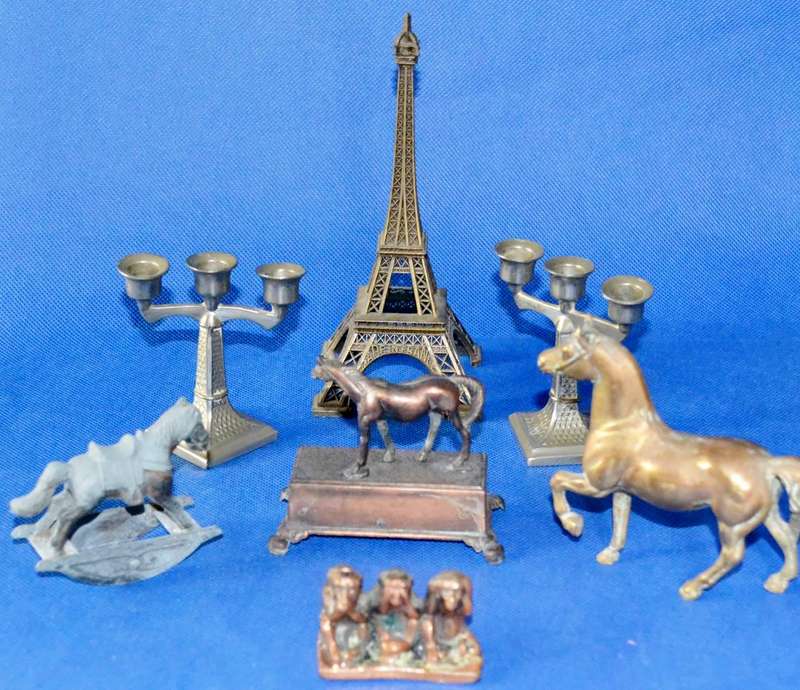 Assorted Brass and Metal Miniatures - 7 Pieces
