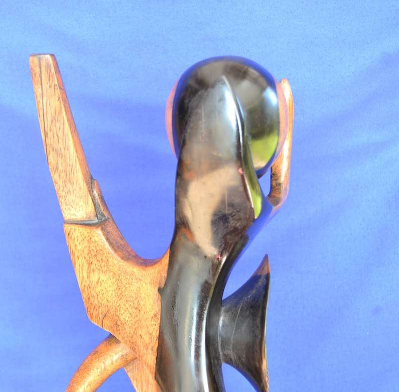Ethnic Abstract Wooden Sculpture