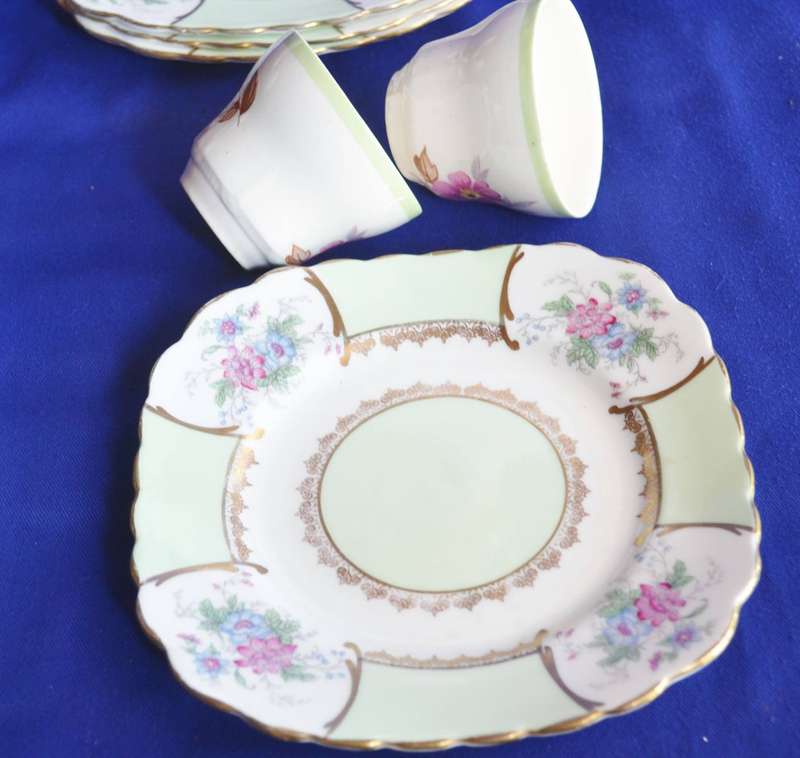 Assembled Vintage English Porcelain Trios - 12 Pieces