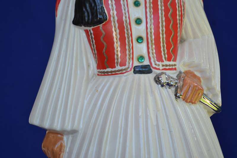 True Vintage 1960's Ouzo Coronetti Cunardo Italy - Greek Man Porcelain Decanter