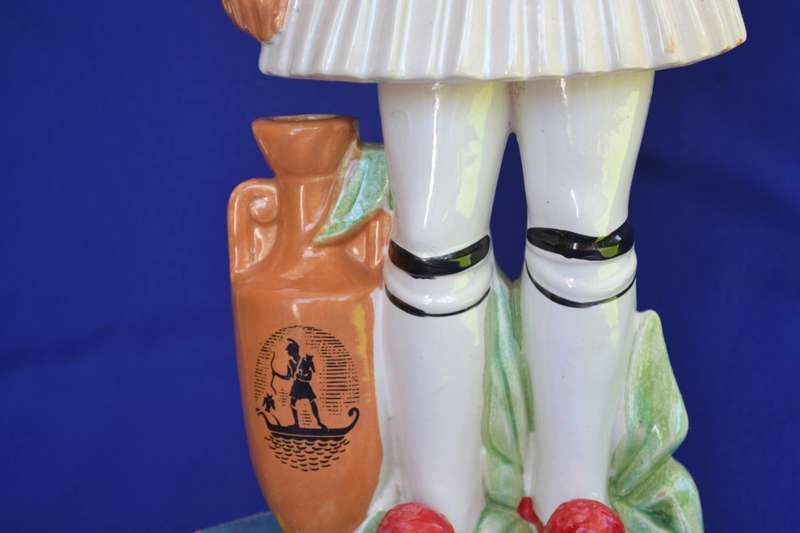 True Vintage 1960's Ouzo Coronetti Cunardo Italy - Greek Man Porcelain Decanter