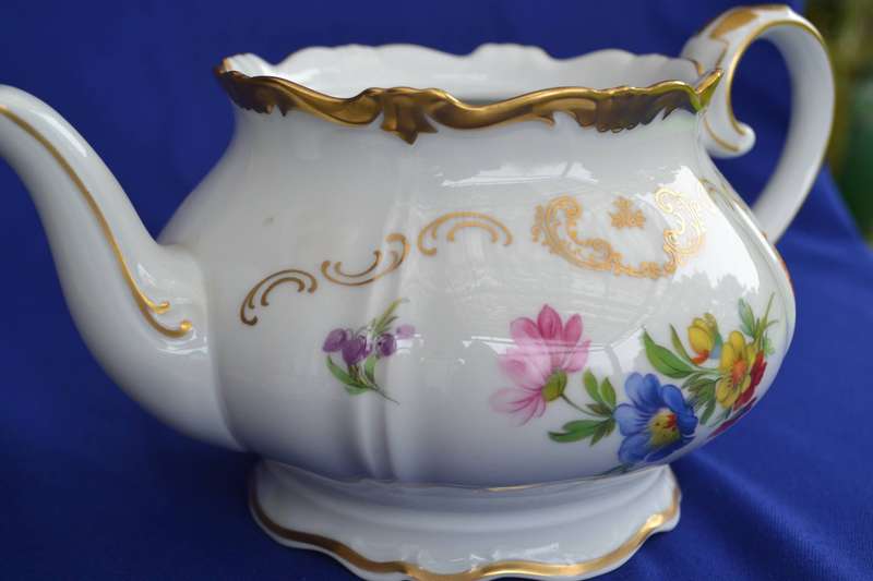 Vintage Reichenbach Porcelain Tea Pot Germany