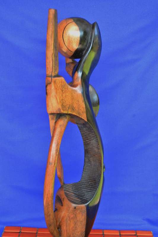 Ethnic Abstract Wooden Sculpture