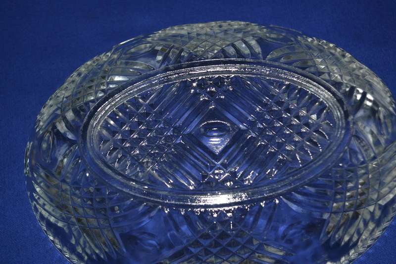 Set of Three Vintage Pressed Glass Oval Bowls