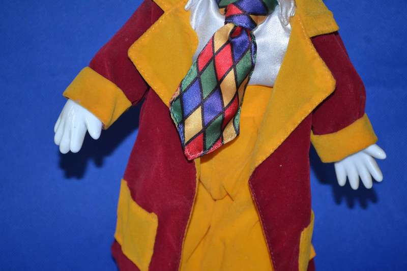 Vintage Glazed Porcelain Clown  c1980's