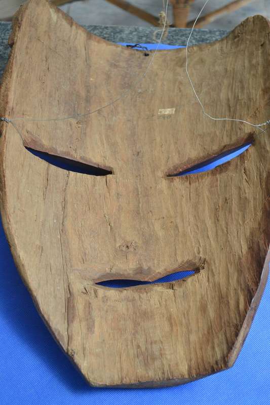Large Vintage Hand Carved Wooden African Mask