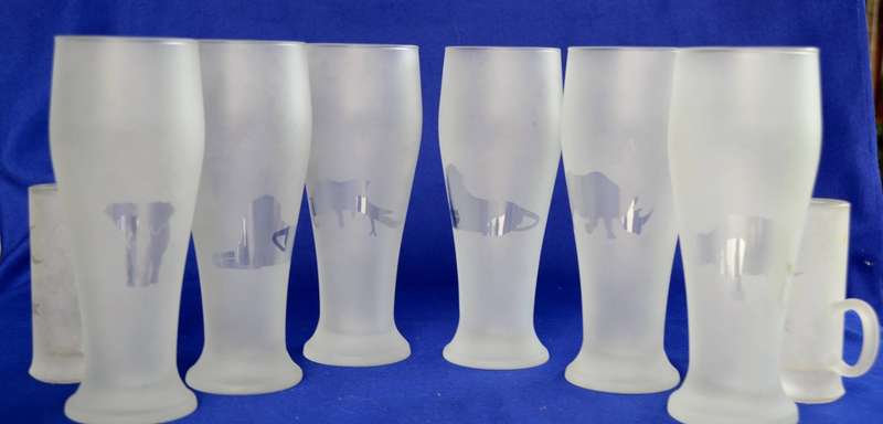 Assorted Vintage Frosted Glassware - 17 Pieces