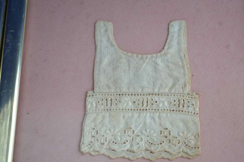 Framed Vintage Filet Crochet Granny Square & Framed Vintage Lace Dolls Clothes