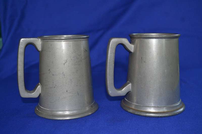 Vintage British Pewter Tankards