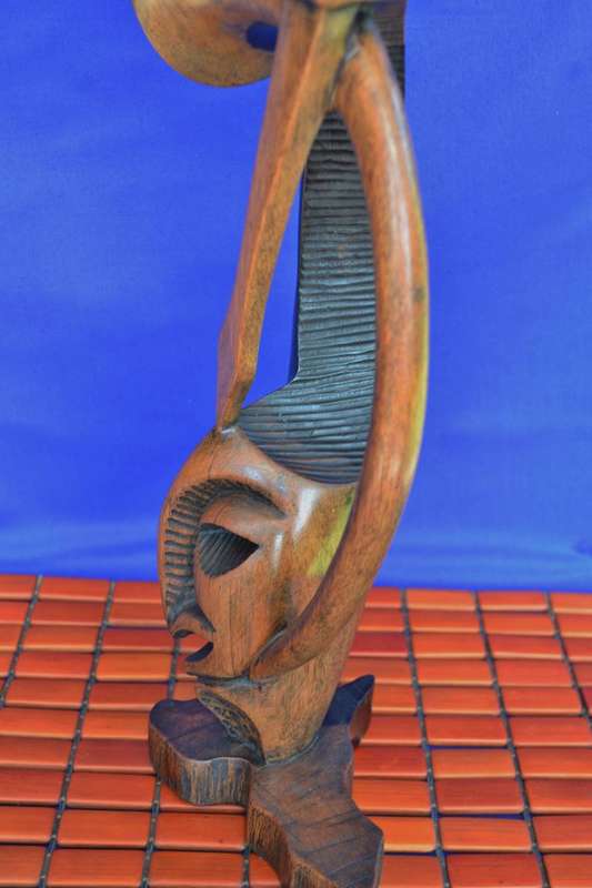 Ethnic Abstract Wooden Sculpture