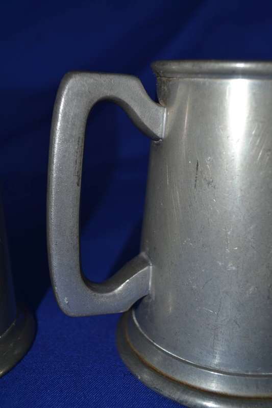 Vintage British Pewter Tankards