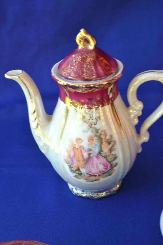 Vintage Lusterware Coffee Set - 11 Pieces