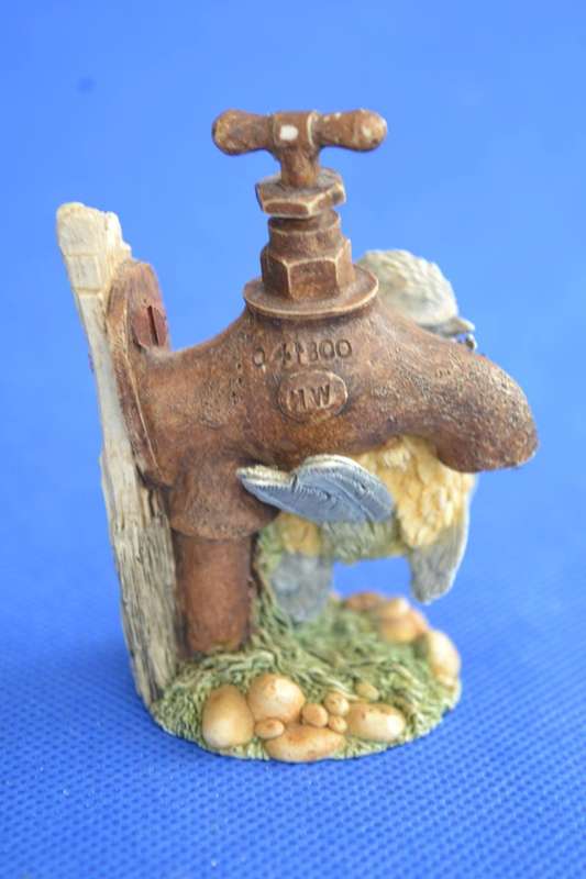 A Pair of Small Resin Bird Ornaments by CA