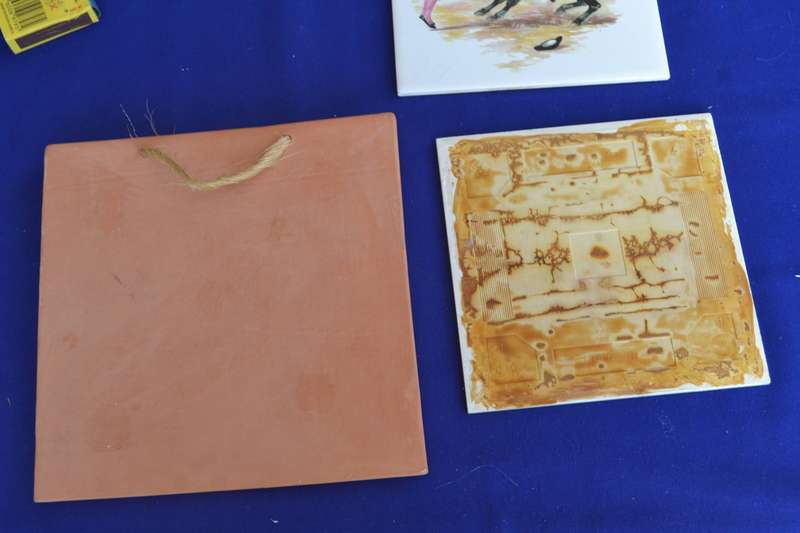 Selection of Clay and Ceramic Tiles - 5 Pieces