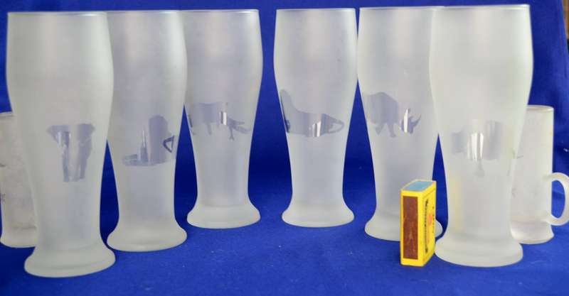 Assorted Vintage Frosted Glassware - 17 Pieces