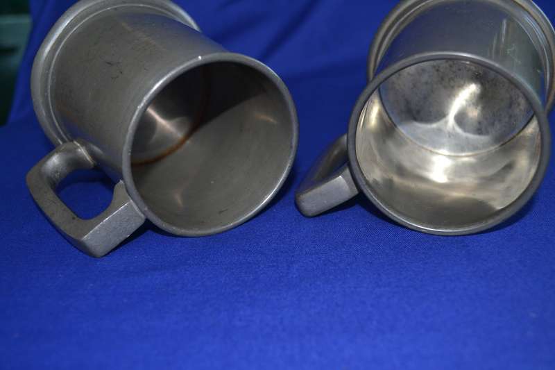 Vintage British Pewter Tankards