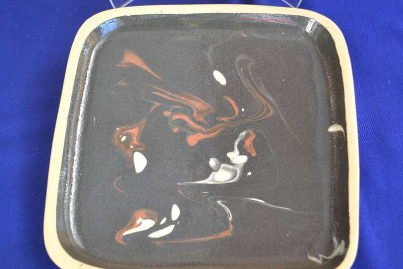 Vintage 3D Display Plate - Parthenon and Square Ceramic Plate