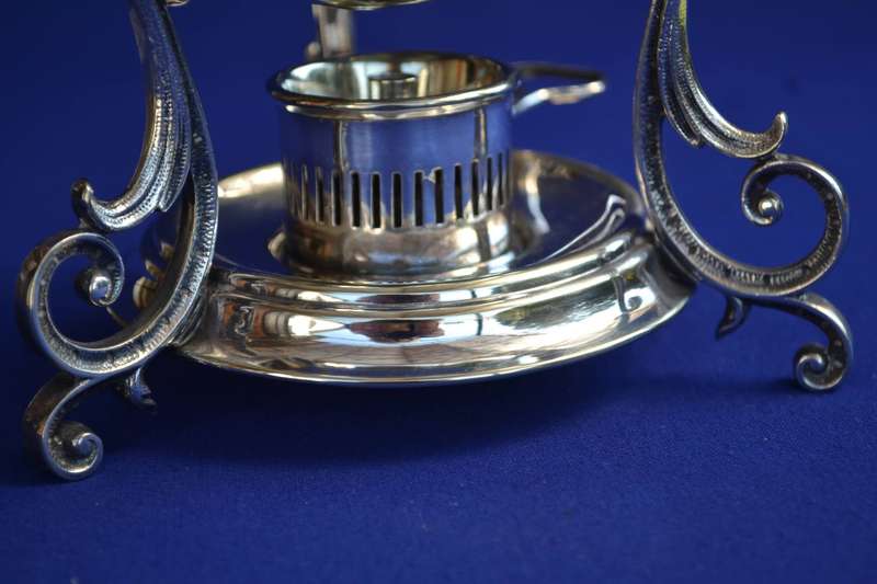 Antique Victorian Benetfink & Co England   Silver Plated Egg Coddler / Warmer