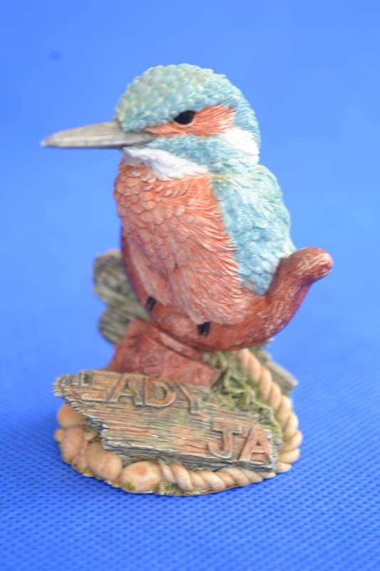 A Pair of Small Resin Bird Ornaments by CA