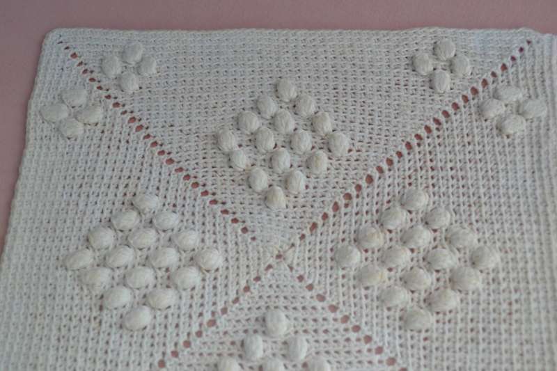 Framed Vintage Filet Crochet Granny Square & Framed Vintage Lace Dolls Clothes