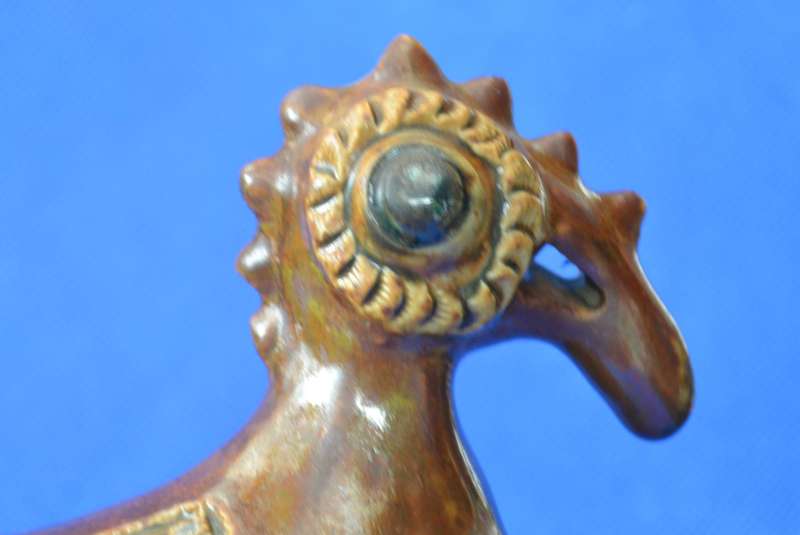 Vintage Rorke's Drift Studio Pottery Chicken - Signed E Mbatha