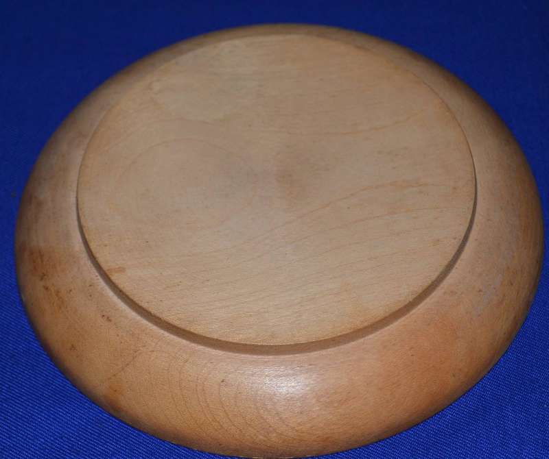 Vintage Small Hand Painted Wooden Plate