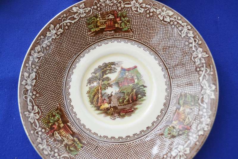 Antique Royal Staffordshire Pottery - Jenny Lind 3 Trios and a Duo  - Some with damage