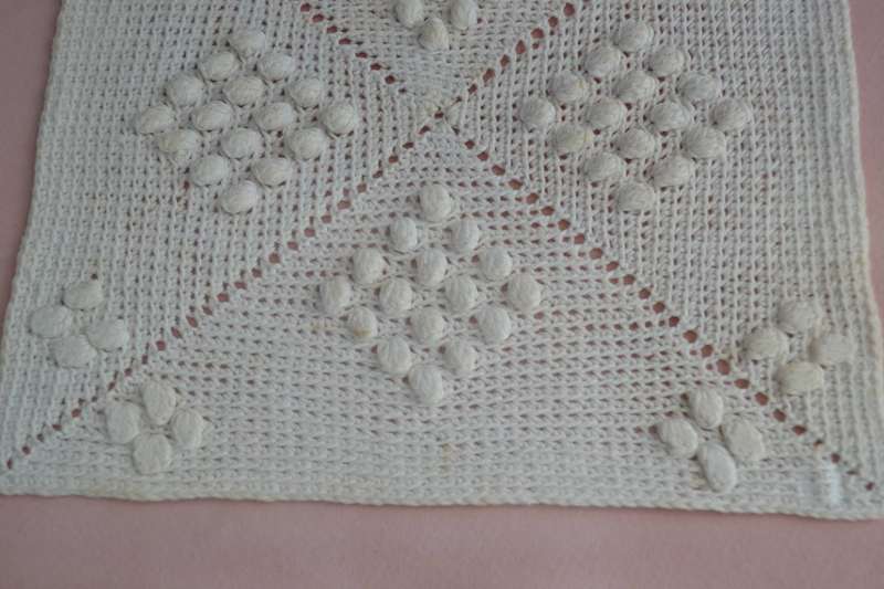 Framed Vintage Filet Crochet Granny Square & Framed Vintage Lace Dolls Clothes