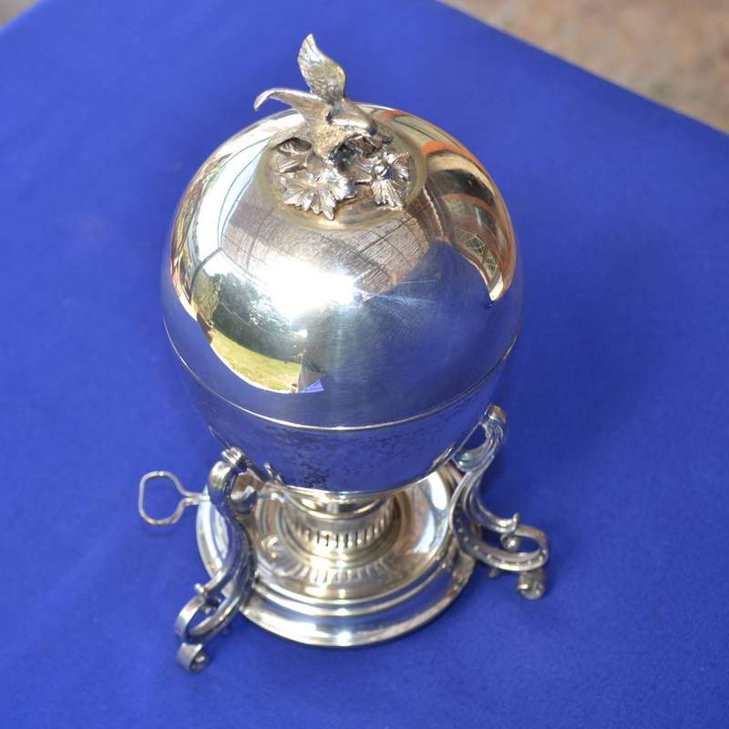Antique Victorian Benetfink & Co England   Silver Plated Egg Coddler / Warmer