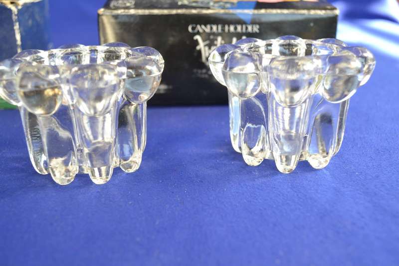 Cristal d'Arques Breteuil Lead crystal Coasters and Twilight Crystal Candle Holders