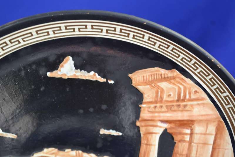 Vintage 3D Display Plate - Parthenon and Square Ceramic Plate