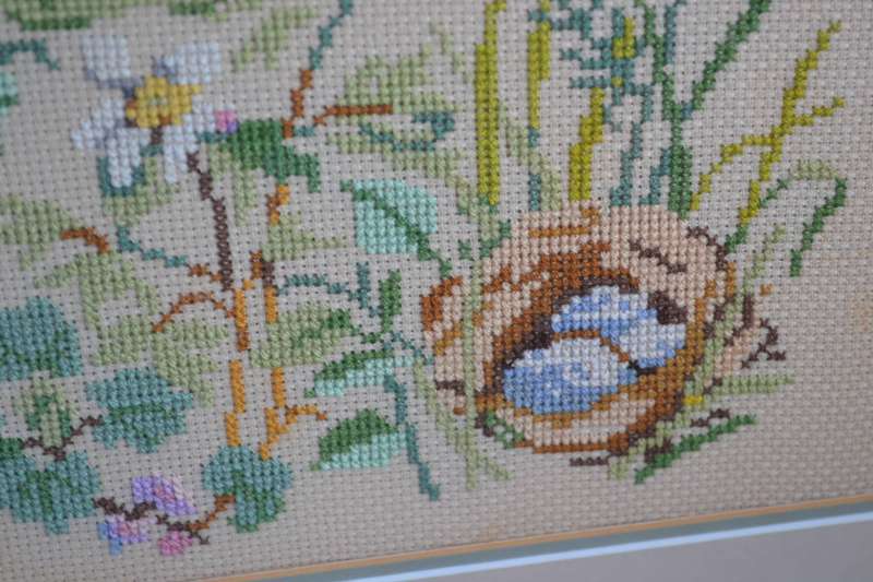 Vintage Tapestry Framed behind Glass