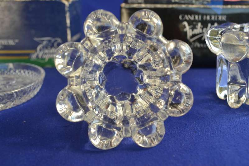 Cristal d'Arques Breteuil Lead crystal Coasters and Twilight Crystal Candle Holders