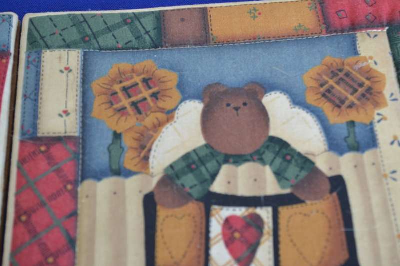 Vintage Quilted Pot Stands x 2