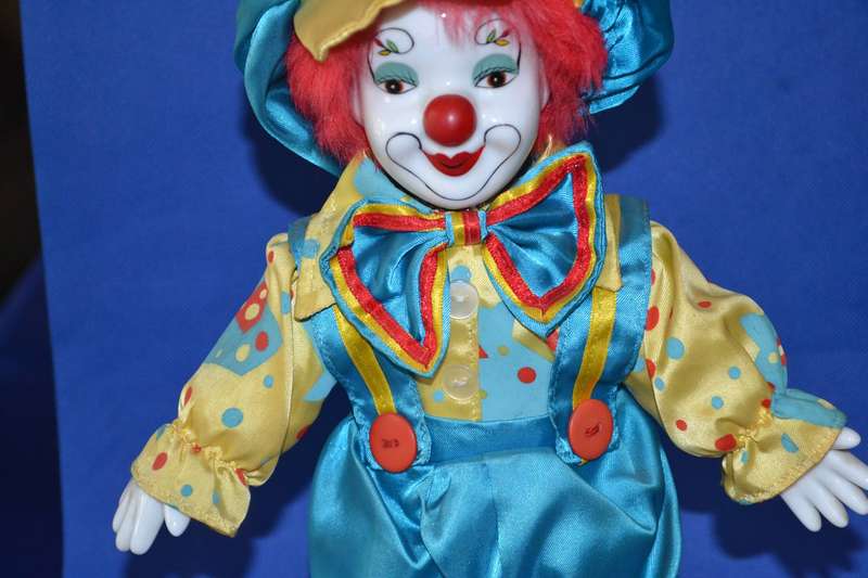 Vintage Glazed Porcelain Clown c1980's
