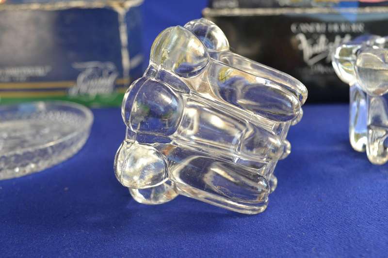 Cristal d'Arques Breteuil Lead crystal Coasters and Twilight Crystal Candle Holders
