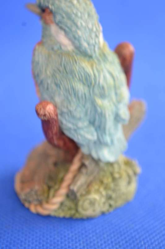A Pair of Small Resin Bird Ornaments by CA
