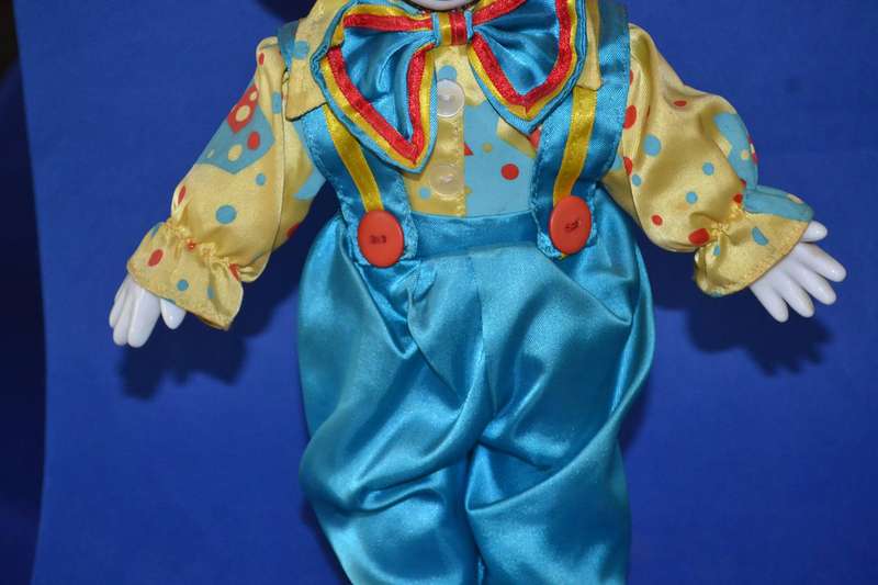 Vintage Glazed Porcelain Clown c1980's