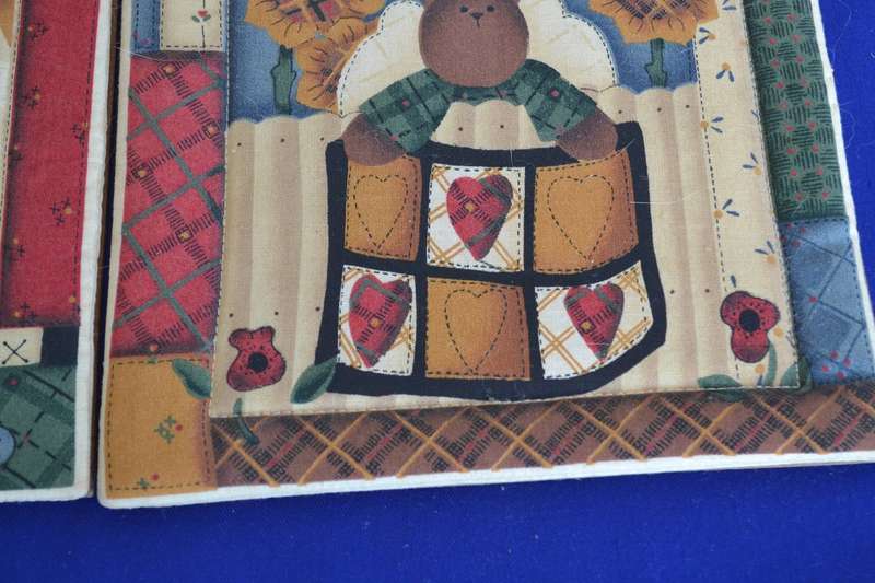 Vintage Quilted Pot Stands x 2