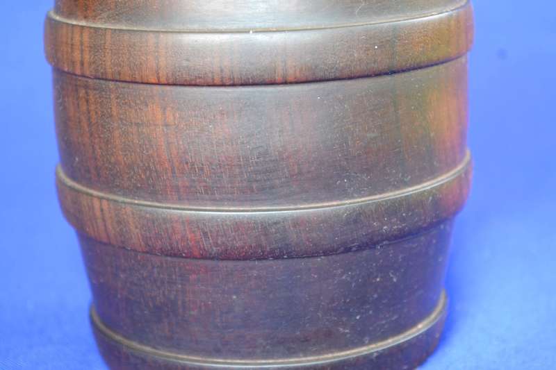 True Vintage Lidded wood Tobacco Jar