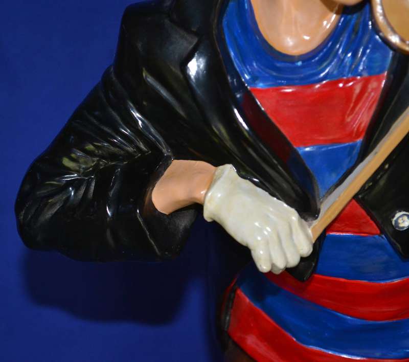 Large Ceramic Clown Playing the Violin